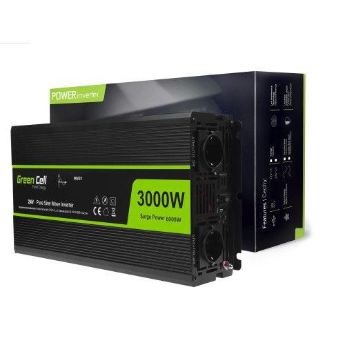 GREEN CELL-PRZETWORNICA 24/230V CZYSTY SINUS 3000W na Arena.pl