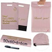 DUŻE FOLIOPAKI KURIERSKIE RÓŻOWE XL 500x600 50szt Z RĄCZKĄ ZWROTNE MOCNE