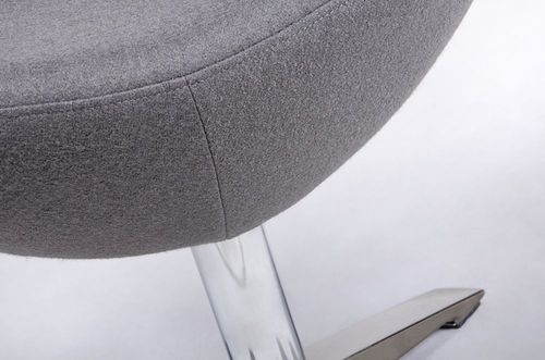 Podnóżek EGG SZEROKI szary.18 - wełna, stal na Arena.pl