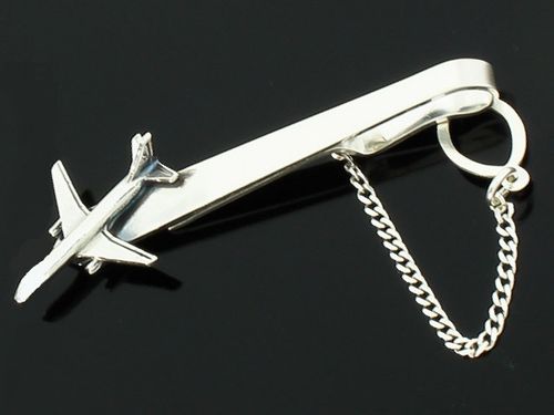 Odlotowa srebrna spinka do krawata boeing samolot na Arena.pl