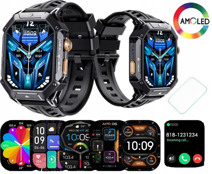 CUBOT X1 AMOLED SMARTWATCH ZEGAREK BAROMETR PULS ROZMOWY TEL 100 DNI zdjęcie 1