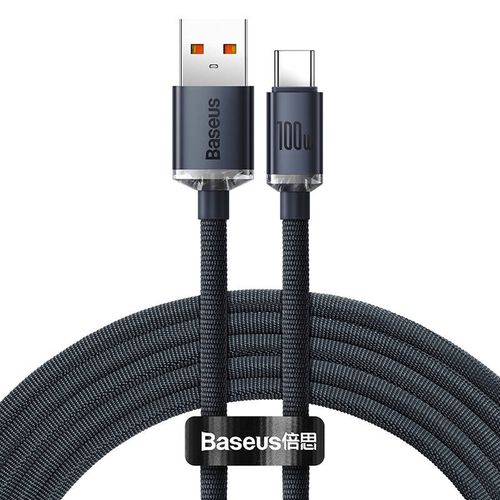 kabel usb do usb-c baseus crystal shine, 100w, 1.2m (czarny) na Arena.pl