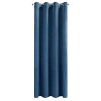 Komplet zasłon DARLA 2x140x250 granatowe welwet na przelotkach