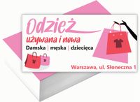 Wizytówki firmowe Foliowane 1000szt dużo różnych wzorów ODZIEŻ UŻYWANA