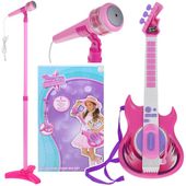 gitara elektryczna z mikrofonem dla dzieci karaoke zestaw statyw instrument