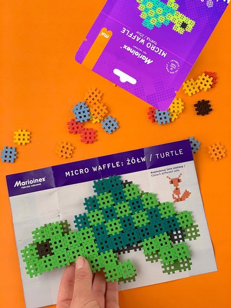 Marioinex Micro Waffle 80 elementów ŻÓŁW - obraz puzzle zdjęcie 2