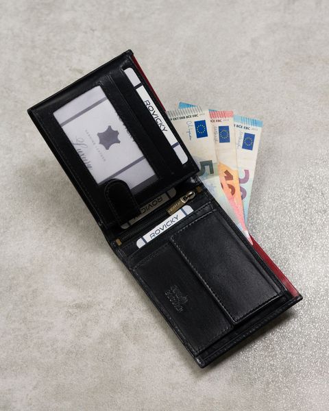 portfel męski n992-rvt black+red zdjęcie 6