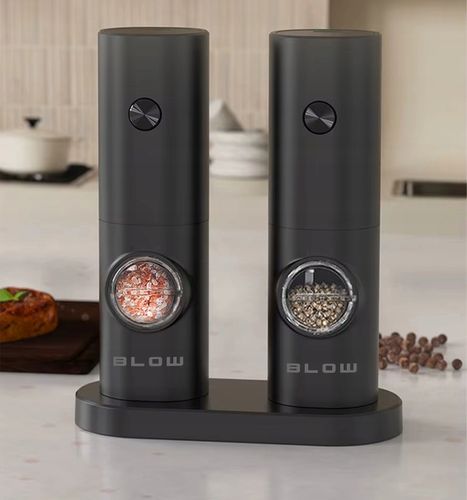 ELEKTRYCZNY MŁYNEK DO SOLI I PIEPRZU PRZYPRAW REGULACJA PODSTAWKA na Arena.pl