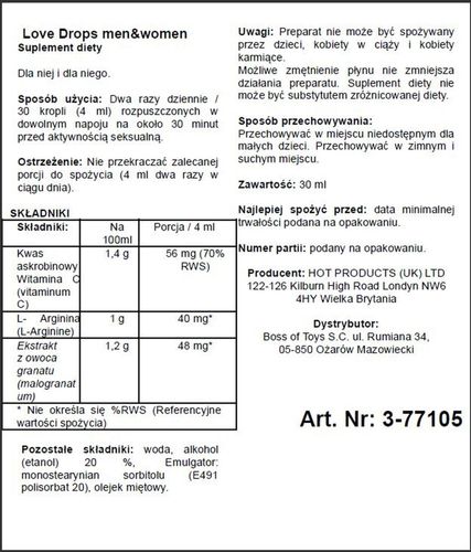 Supl.diety-Love Drops (M+W) 30Ml na Arena.pl