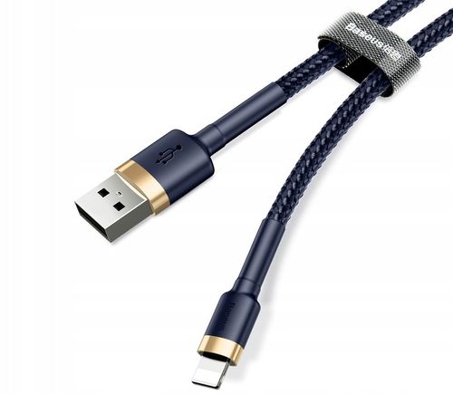 BASEUS MOCNY KABEL USB DO LIGHTNING IPHONE IPAD PRZEWÓD OPLOT 2.4A 100cm na Arena.pl