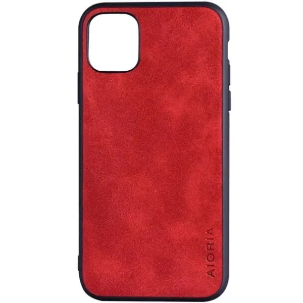 Etui AIORIA Vintage LEATHER do iPhone 14 czerwony zdjęcie 1