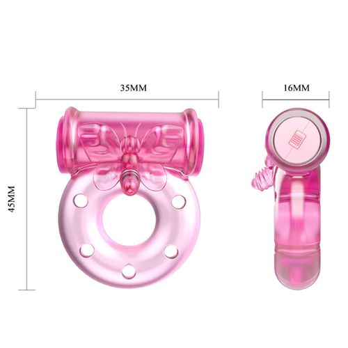 vibrating cock ring & condom set - pink na Arena.pl