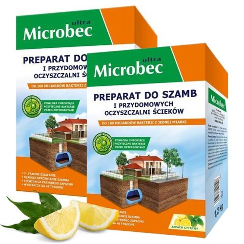 MICROBEC Ultra BAKTERIE ŚRODEK DO SZAMBA 1.2kg x 2 na Arena.pl