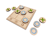 Drewniana gra logiczna dla dzieci - Kółko i krzyżyk