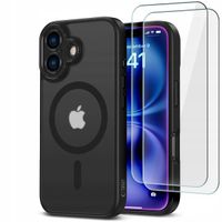 2 x MATOWE ETUI CHRONIĄCE APARAT CASE DO MAGSAFE NA IPHONE 16 + 2-PAK SZKŁO