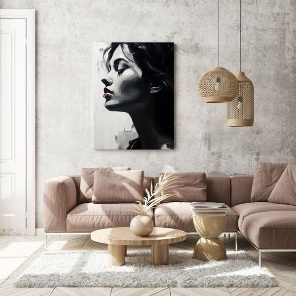 Obraz Canvas PORTRET Kobiety Czerwone Usta Abstrakcja 20cm x 30cm zdjęcie 5