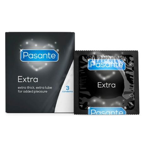 Ekstranawilżane Prezerwatywy Pasante Extra 3szt. na Arena.pl