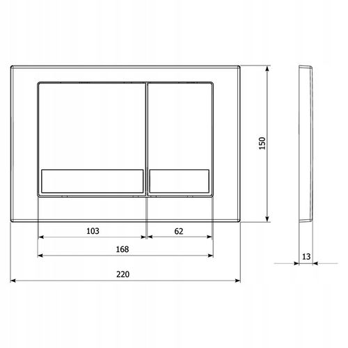 Przycisk spłukujący do WC Kk-Pol M06 biały na Arena.pl