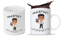 Zestaw Dla Informatyka Prezent Kubek + Skarbonka Z Nadrukiem Ze Zdjęciem