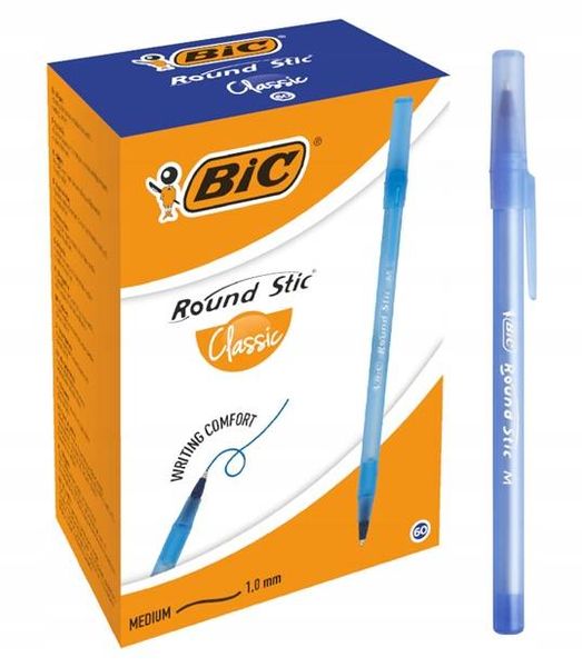 BIC ROUND STIC CLASSIC DŁUGOPIS NIEBIESKI 60SZT. zdjęcie 1
