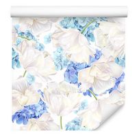 Tapeta do salonu kwiaty tulipany hortensja natura