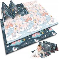 MATA PIANKOWA EDUKACYJNA SKŁADANA DLA DZIECI DUŻA 180x200 PIANKA XPE NUKIDO