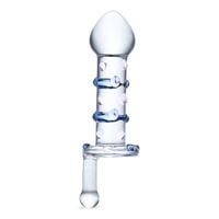 szklany korek z uchwytem candy land juicer s dildo glas