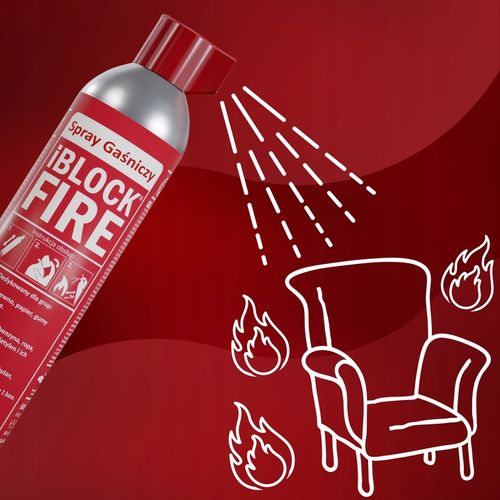 SPRAY GAŚNICZY ABCF+E 100%BIO GAŚNICA iBlockFIRE 600 PRO na Arena.pl