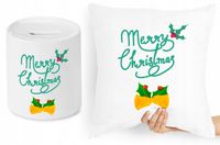 Na Święta Zestaw Poduszka + Skarbonka Prezent Z Nadrukiem Ze Zdjęciem