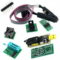 PROGRAMATOR USB CH341A ADAPTERY XXL DUŻY ZESTAW PAMIĘĆ SPI FLASH EEPROM TTL