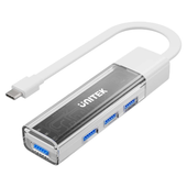 Unitek hub dwukierunkowy USB C/USB A 5Gbps, 4x USB A biały