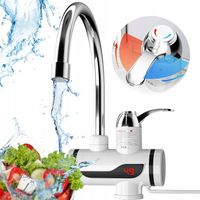 PRZEPŁYWOWY PODGRZEWACZ WODY ELEKTRYCZNY KRAN LCD BATERIA KUCHENNA 3000W