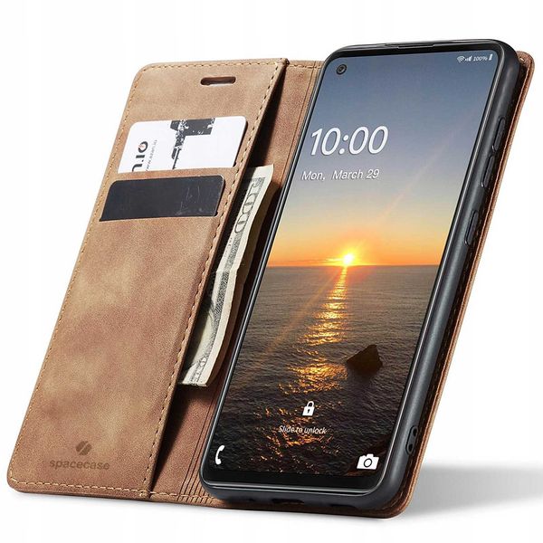 Spacecase Wallet Galaxy A21S Light Brown zdjęcie 1