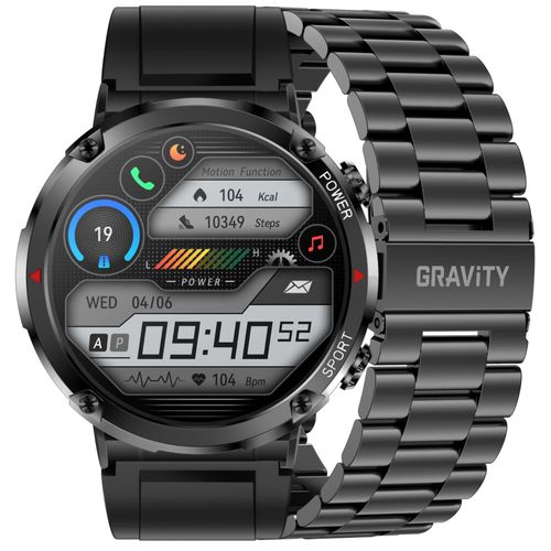 Smartwatch Gravity GT21-1+ Czarny Pasek Silikonowy na Arena.pl