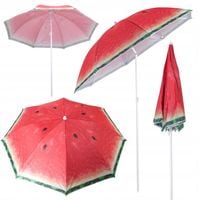 PARASOL OGRODOWY PLAŻOWY REUGLOWANY 150 CM ŁAMANY OCHRONA UV SOCZYSTY ARBUZ