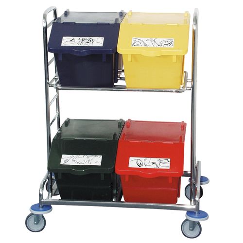 Pojemnik do sortowania odpadów piętrowy - zielony 45L na Arena.pl