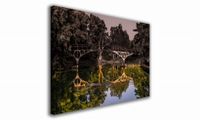OBRAZ NA PŁÓTNIE 068 Most w lesie 40x30cm