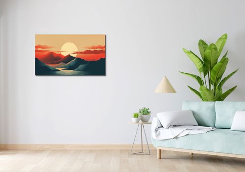 Obraz 90x50cm Zachód Słońca nad Górami na Arena.pl