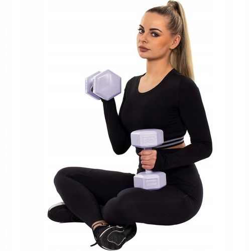 HANTLE 2x3kg ZESTAW CIĘŻARKI HANTELKI DO ĆWICZEŃ W DOMU HEKSAGONALNE na Arena.pl