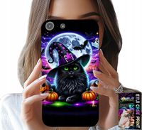 ETUI DO IPHONE 5 / 5S / 5C - CZARNY KOTEK HALLOWEEN SALEM DYNIA WZORY