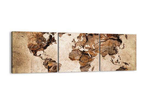 Obraz Na Płótnie - Mapa Kontynenty - 90X30 Cm - Ca90X30-3590 na Arena.pl