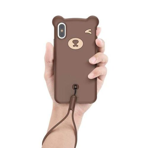 Etui Baseus Bear do smartfona iPhone X / XS - brązowe na Arena.pl