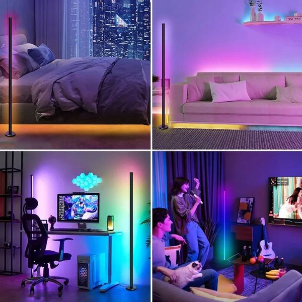 INTELIGENTNA LAMPA PODŁOGOWA LED RGB NAROŻNA STOJĄCA DO SALONU zdjęcie 3