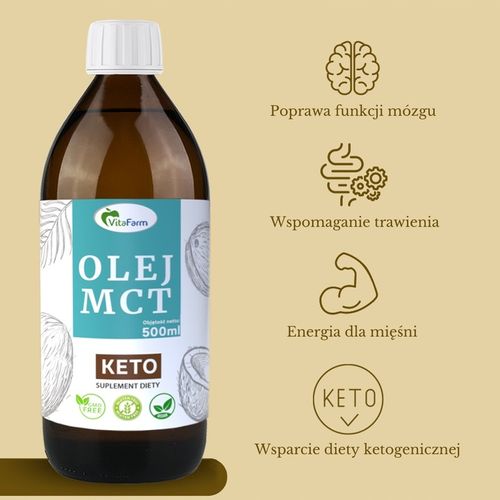 Olej MCT z KOKOSA 500ml dieta KETO na Arena.pl
