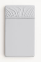 Prześcieradło bawełniane z gumką do łóżeczka 120x60 cm - szare