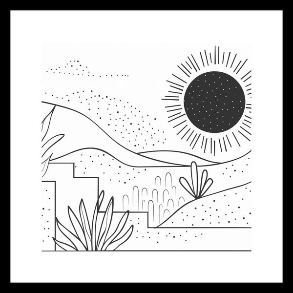 Plakat 30x30cm Linearny Pejzaż zdjęcie 3