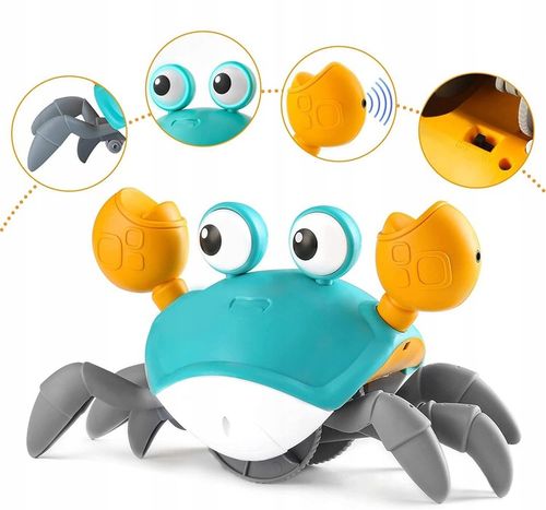 PEŁZAJĄCY KRAB INTERAKTYWNY ZABAWKA dla dzieci DŹWIĘK MUZYKA Do Raczkowania na Arena.pl
