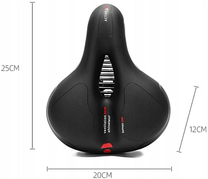 SIODEŁKO ROWEROWE ŻELOWE SZEROKIE MIĘKKIE WYGODNE Z LAMPKĄ ROWEROWĄ ROWER zdjęcie 15