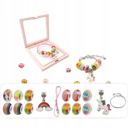 Zestaw Do Robienia Bransoletek Naszyjników Kreatywny Dla Dzieci Charms DIY na Arena.pl