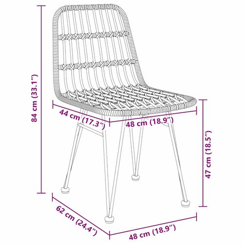 Zestaw do jadalni w ogrodzie 4 pcs Brązowy Polirattan na Arena.pl